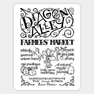 Diagon Alley Farmer's Market Magnet